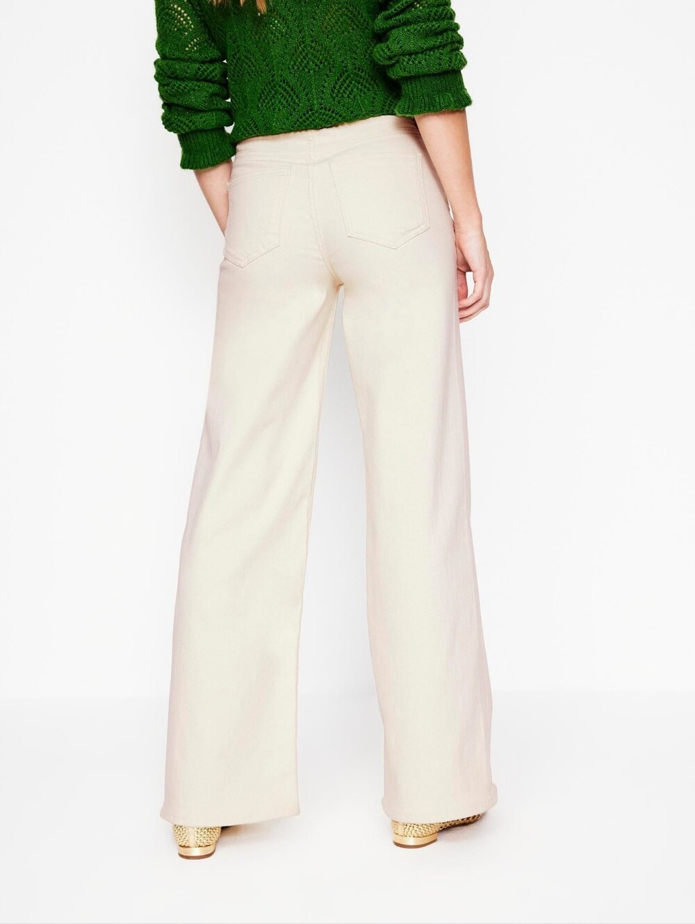 Boden white/ecru high-rise wide leg jeans - Picture 2 of 8